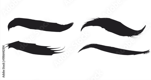 Diverse Eyebrow Silhouettes for Makeup and Design Elements