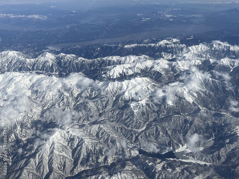 Obraz premium Winter mountain landscape in Japan