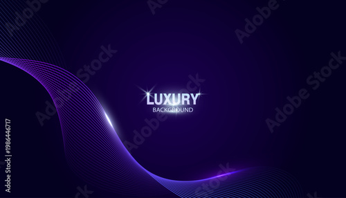 Gradient Dark Purple Abstract Background With Light Curve Lines. Vector graphic eps 10. Simple background Perfect for technology background and precentation.