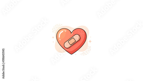 Heart with a Band Aid.