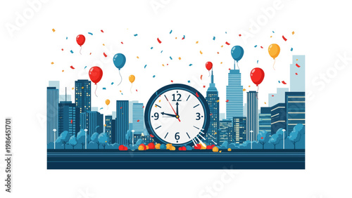 Large Round Analog Clock Face.