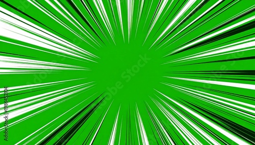 A vibrant green and white abstract background with dynamic lines