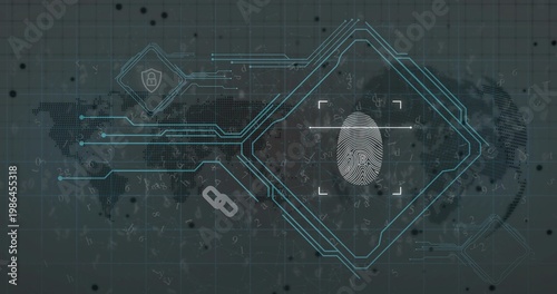 Receiving auth ping, central biometric fingerprint starting scan in network UI, authorizing access