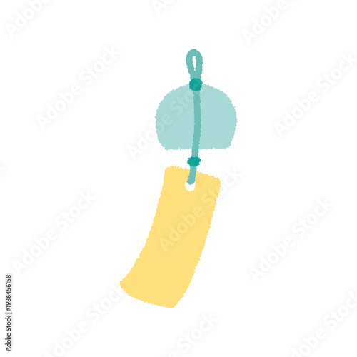 風鈴 イラスト 日本の夏 夏 手描き シンプル