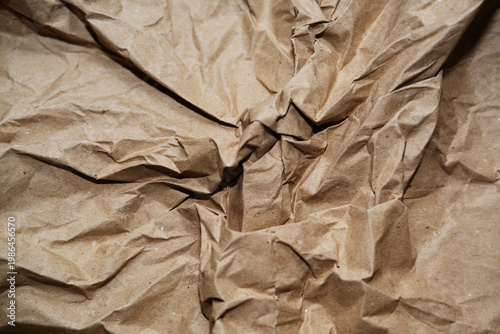 Wallpaper Mural Top view of crumpled brown paper as background Torontodigital.ca