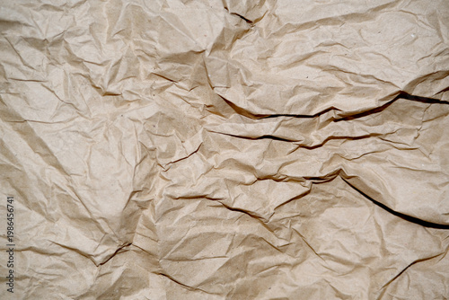 Wallpaper Mural Top view of crumpled brown paper as background Torontodigital.ca