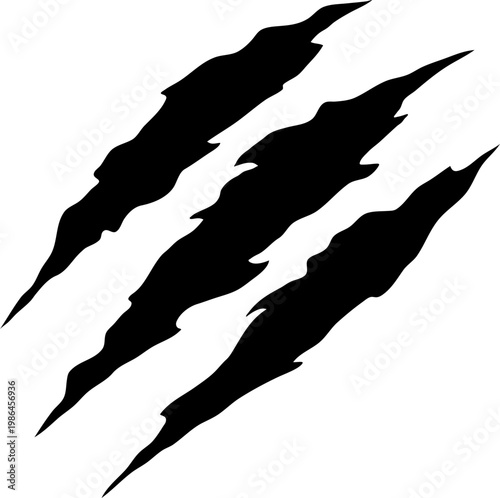 Vector of claw mark silhouette