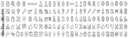 Collection of various icons featuring tools office equipment and communication symbols isolated transparent background