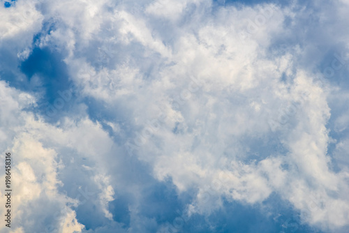 Blue sky with cumulus clouds