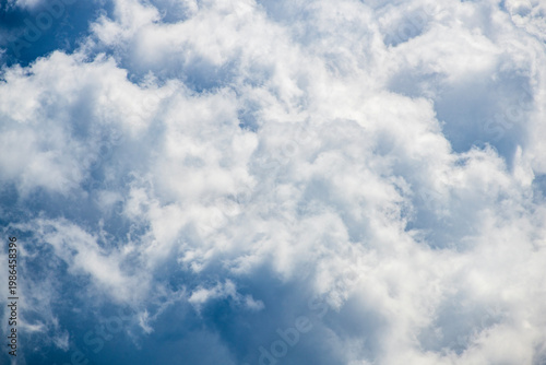 Blue sky with cumulus clouds