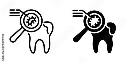 Tooth infection icon, element icon for design branding, print, and digital media