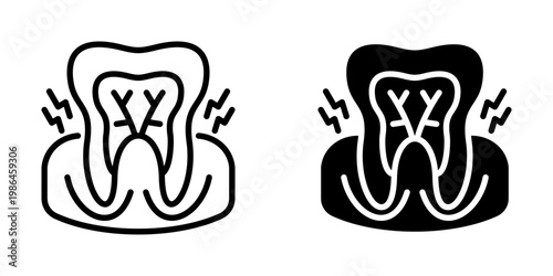 Gum disease icon, element icon for design branding, print, and digital media