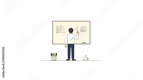 Man standing in front of whiteboard.