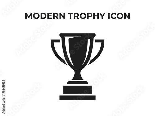 Modern trophy icon representing achievement and victory in a sleek, minimalist design, perfect for awards and recognition