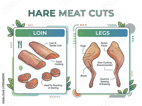 Detailed Visual Guide to Hare Meat Cuts Loin and Legs Explained