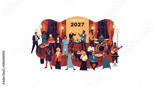 People playing musical instruments together.