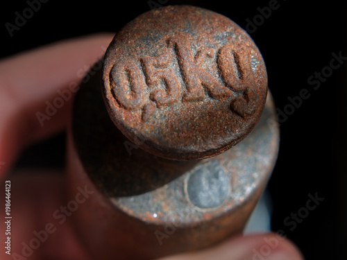 Vintage 0.5 Kilogram Weight for Scale Calibration