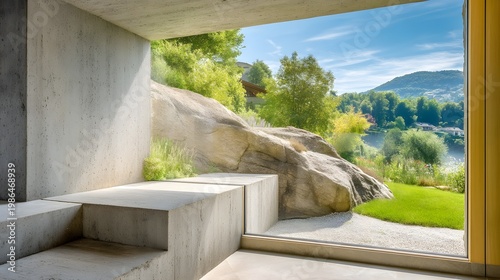 Small House Shows Simple Architecture with Garden View