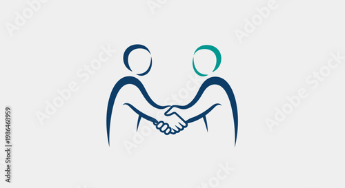Stylized Handshake Symbolizing Partnership and Agreement.