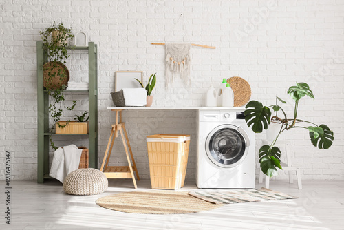Interior of laundry room wi...