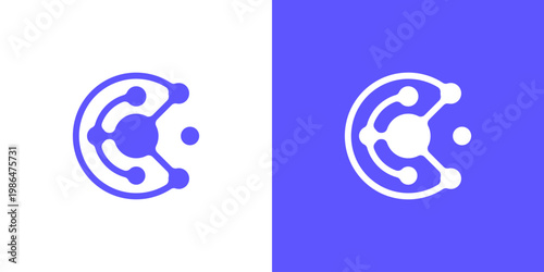 Dual meaning logo combining connection and circle elements, symbolizing unity, seamless connectivity, continuous flow, and an integrated network within a modern digital ecosystem.