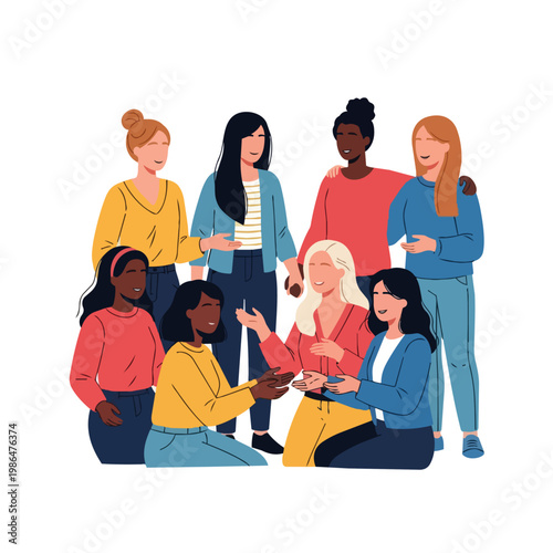 Diverse group of women together.