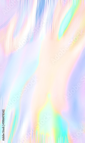 Vibrant holographic fluid art background with a spectrum of rainbow colors. Dynamic liquid motion with iridescent highlights and trendy aesthetic.