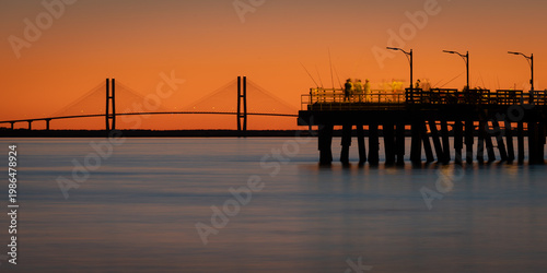 Photos Sidney Lanier Bridge and St. Simons Pier at Sunset
