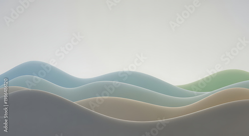 Gentle Undulating Forms in Pastel Tones, Capturing the Spirit of the Sea for International Fisherman Day