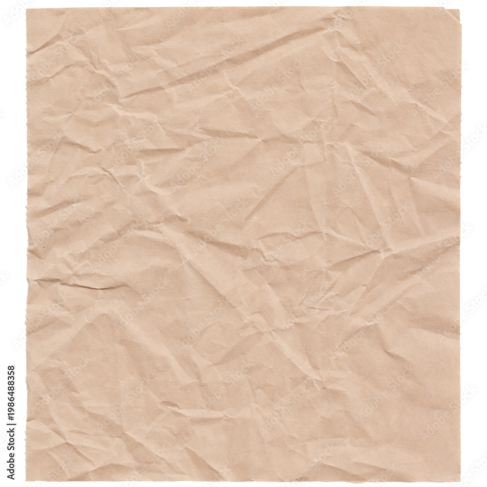 Fototapeta premium Vintage Wrinkled Kraft Paper Background with Neutral Texture