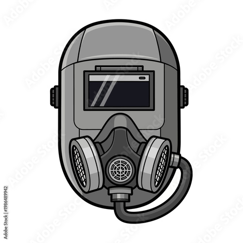 Welding Mask and Respirator Protection Gear - Industrial Safety Equipment