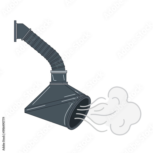 Industrial ventilation hood with smoke exhaust