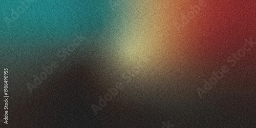 Crimson red, dark salmon, teal, and black glowing strands rising smoothly from a rich shadowed foundation over a lightly grainy textured backdrop with gentle luminous highlights, sleek modern abstract