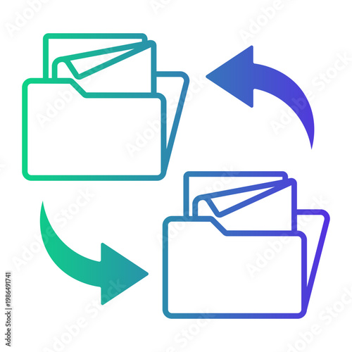 duplicate Line Gradient Icon