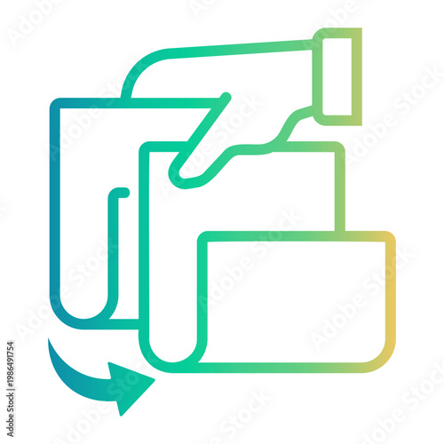 duplicate Line Gradient Icon