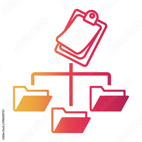 duplicate Line Gradient Icon