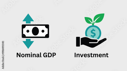 Financial Growth Investment Nominal GDP Concept Vector