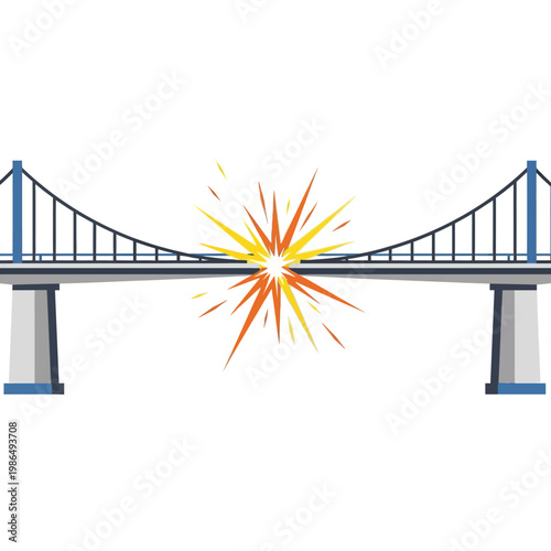 Bridge Collapsing with Explosion