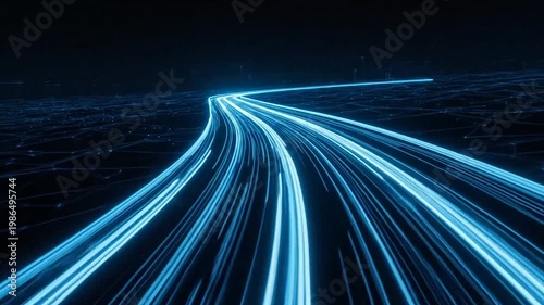 Light trails on a dark road.