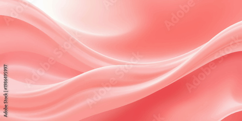 This soft pink and red silk fabric background features flowing satin waves and smooth curves to create a light textile pattern perfect for a vector motion art backdrop
