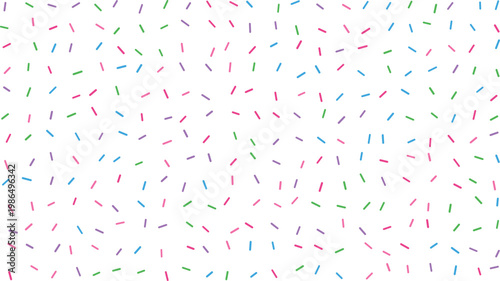 Quadro su tela A cheerful arrangement of tiny multicolored sprinkle like shapes spread over a p
