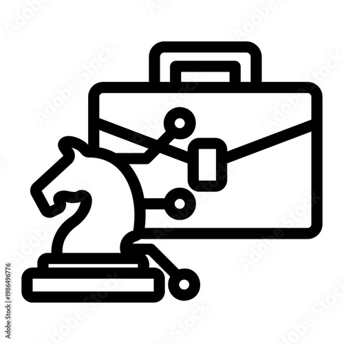 workaholic Line Icon