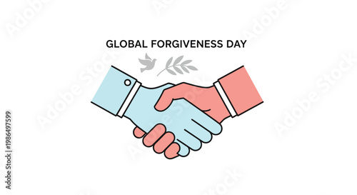 Global Forgiveness Day: Dove, Olive Branch, Handshake - Peace and Reconciliation