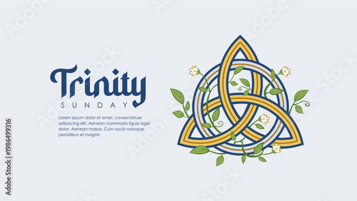Cuadro en lienzo vector trinity sunday background template