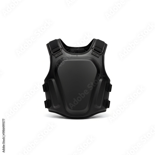 Black tactical bulletproof vest for protection and safety gear