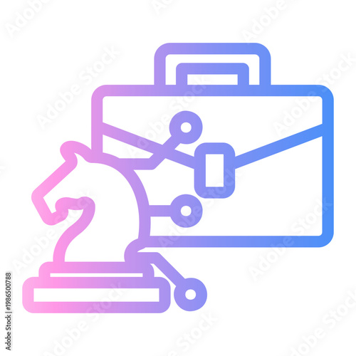 workaholic Line Gradient Icon