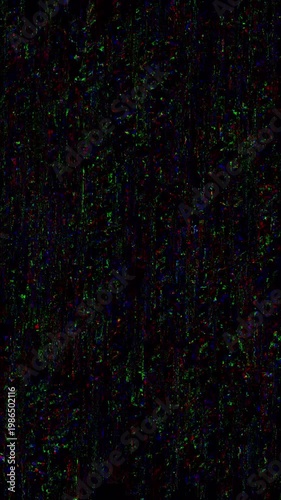 Colorful VHS Glitch Overlay with Linear Film Flicker and Abstract Digital Noise Scanlines for Retro Aesthetic 4k video