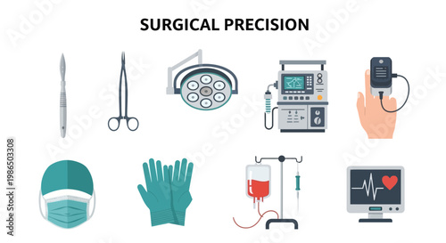 Medical equipment for surgical procedures.
