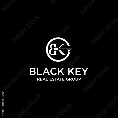 creative simple logo design initial bkg key