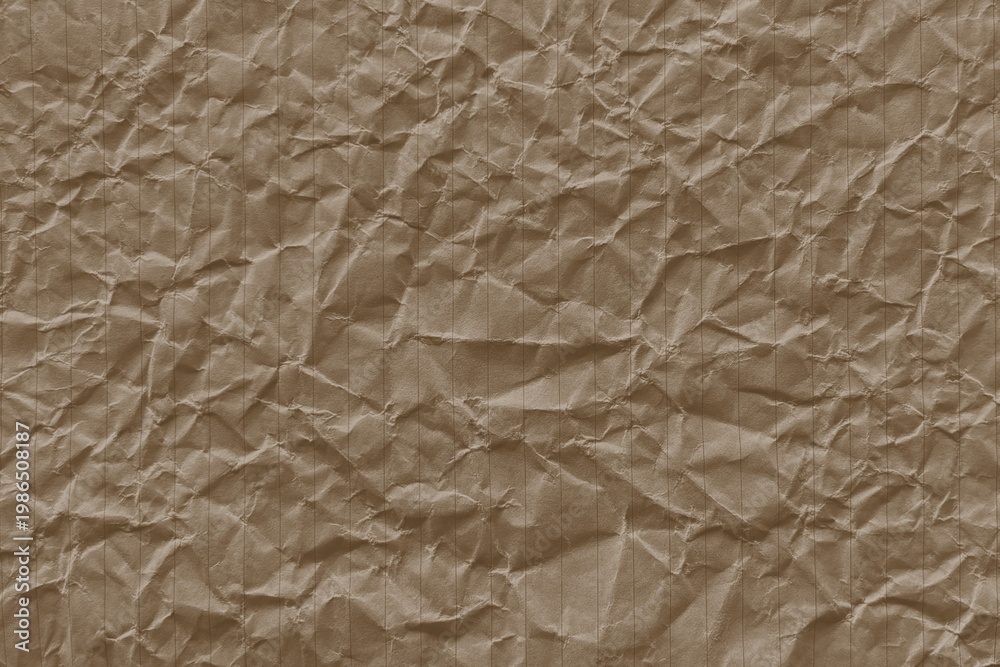 Fototapeta premium Textured brown crumpled paper background